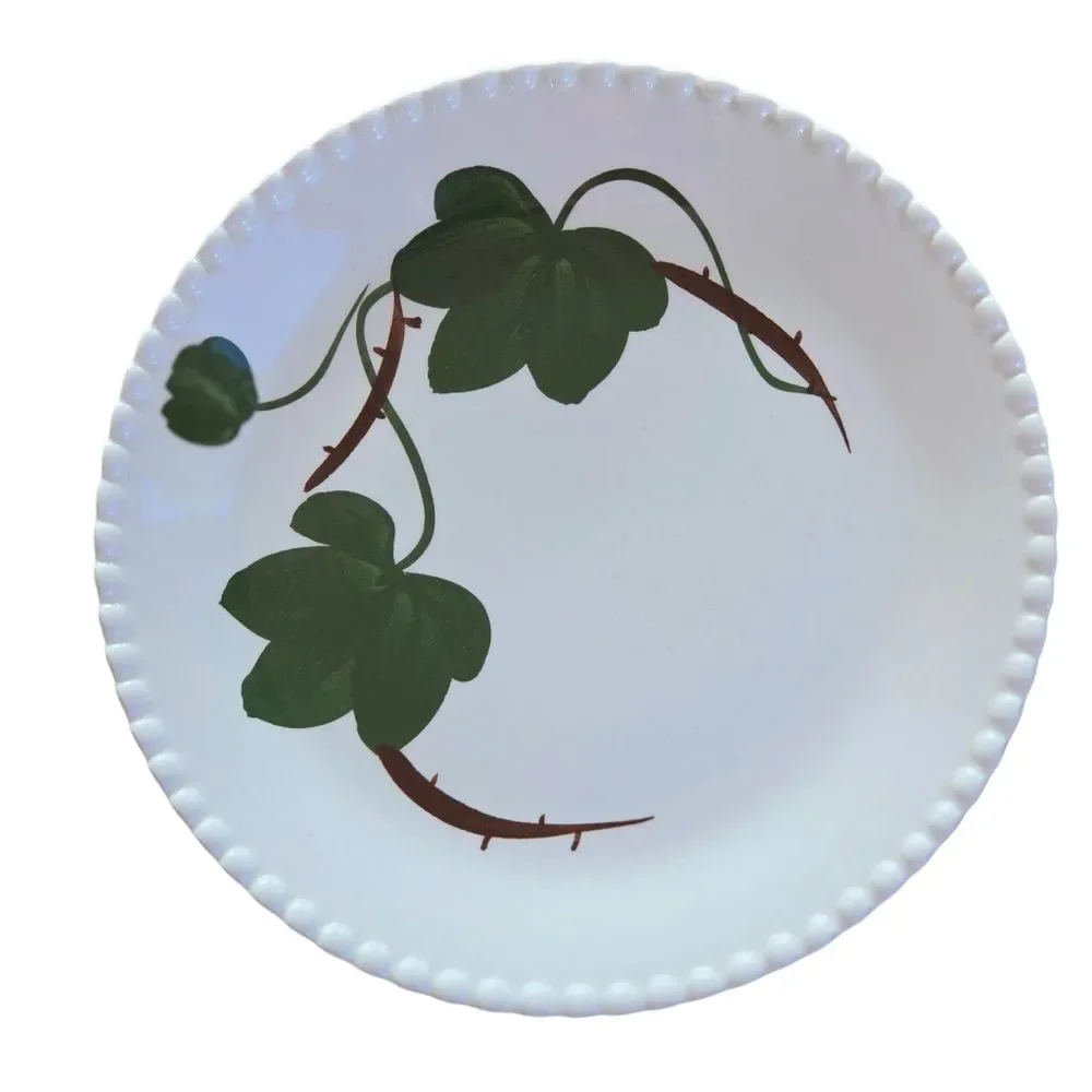Blue Ridge Southern Ivy Hand Painted Candlewick Edges Set of 4 Bread Plates 7